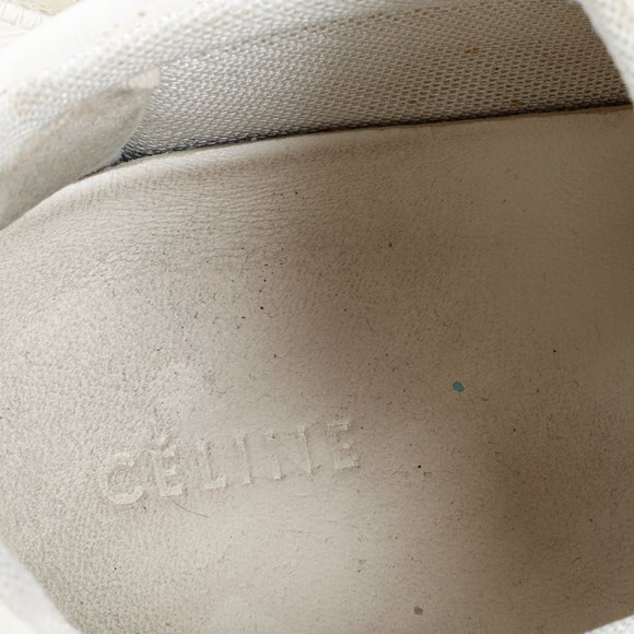 Celine White Leather Slip-On Sneakers - Picture 9 of 10